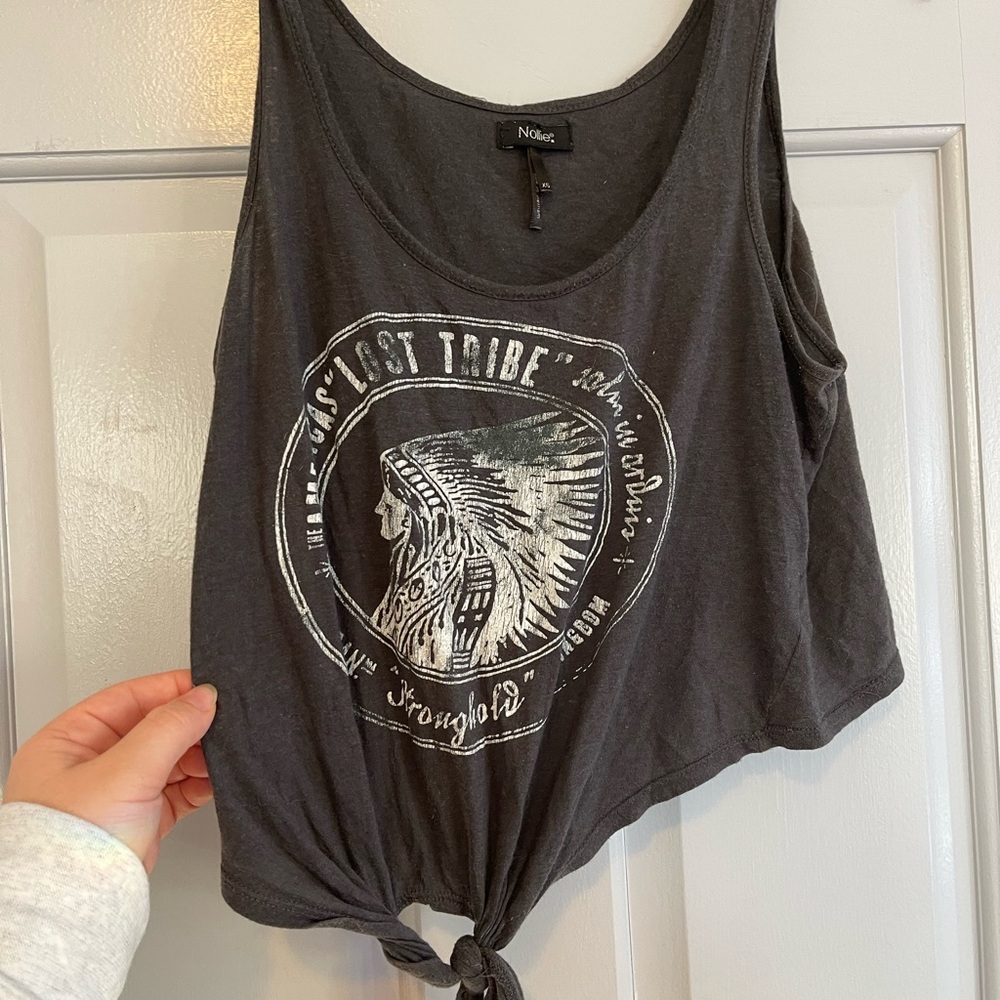 Nollie Charcoal Graphic Tank Top